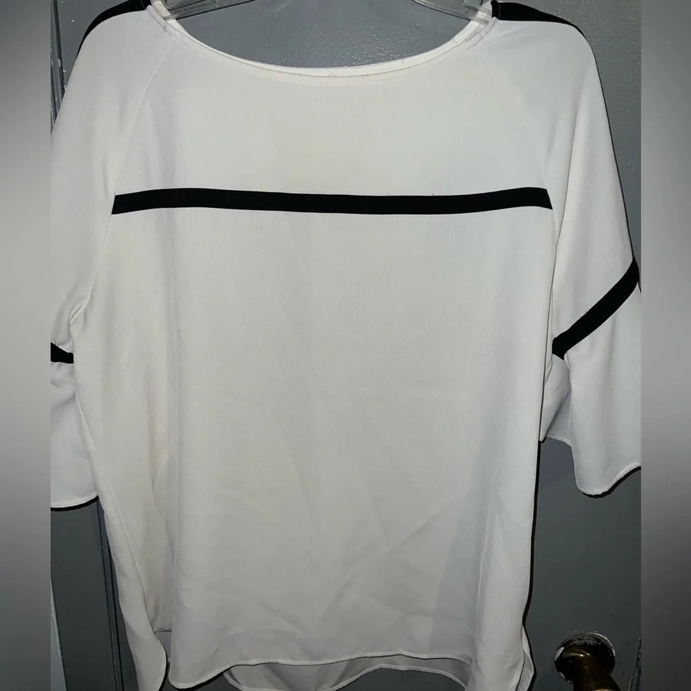 Calvin Klein white and black blouse